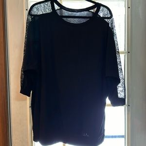 Torrid black lace top sleeve insert